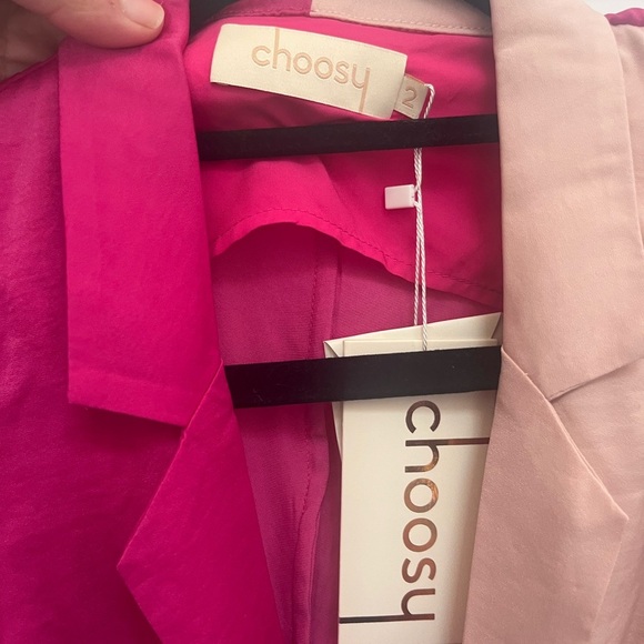 NWT Choosy pink 2 color mini blazer dress twist front size 2 - Picture 3 of 5